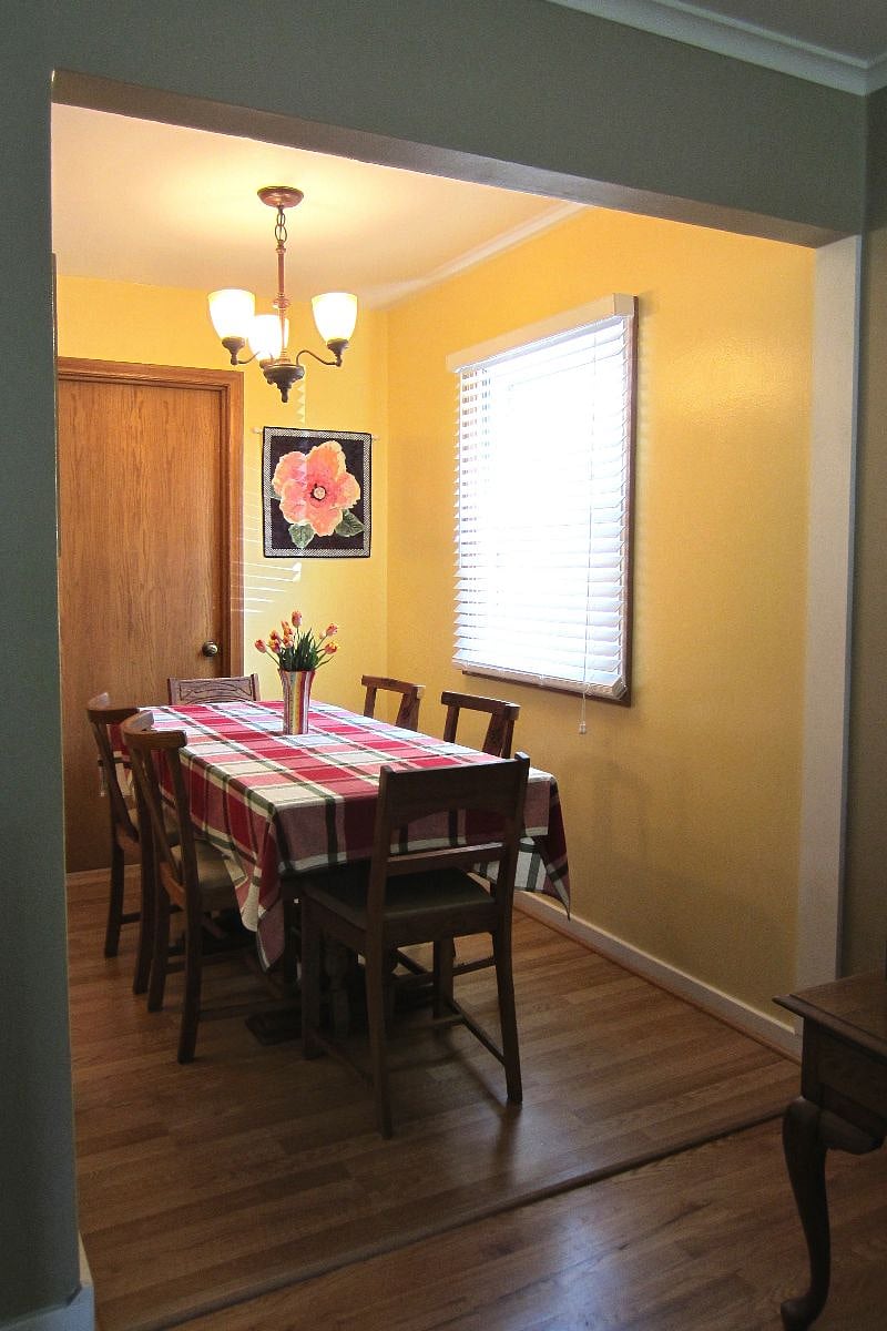 dining area - door to laundry room and breezeway