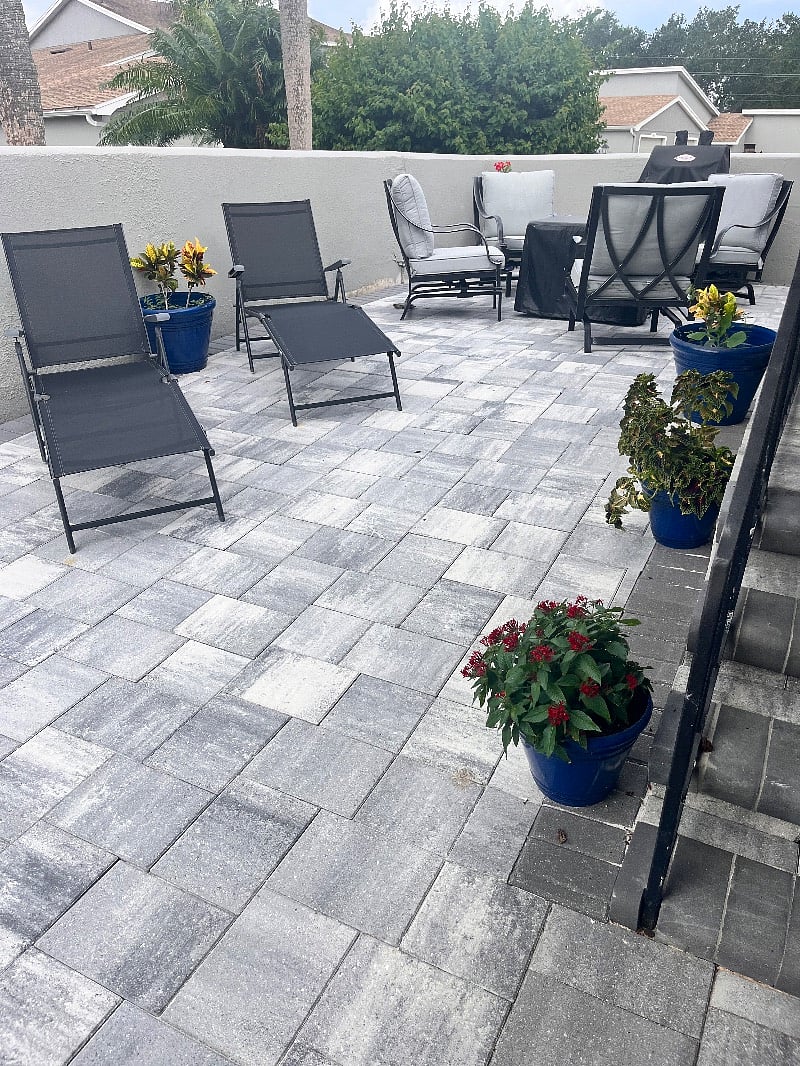 Semi private outside patio