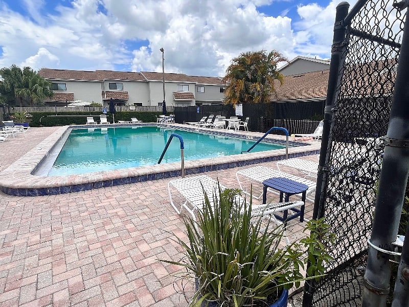 Pool steps away from your door.