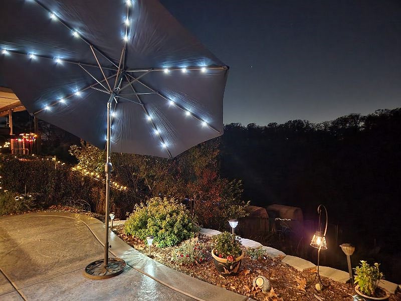Enjoy peace and quiet on the patio on those hot summer nights