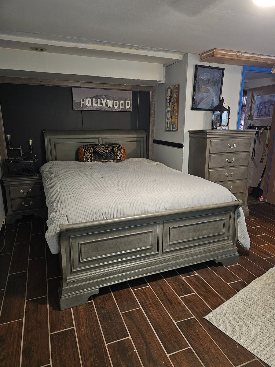 My space bedroom in walkout basement