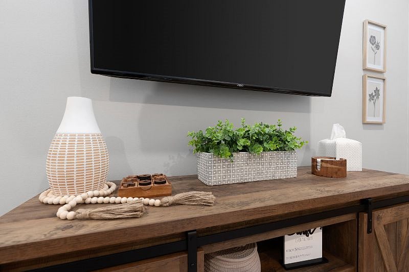 Board games in the TV stand!