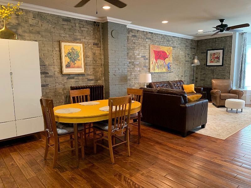 Dining area is open to the living room.