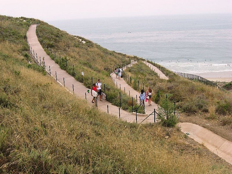 Switch back trail to beach