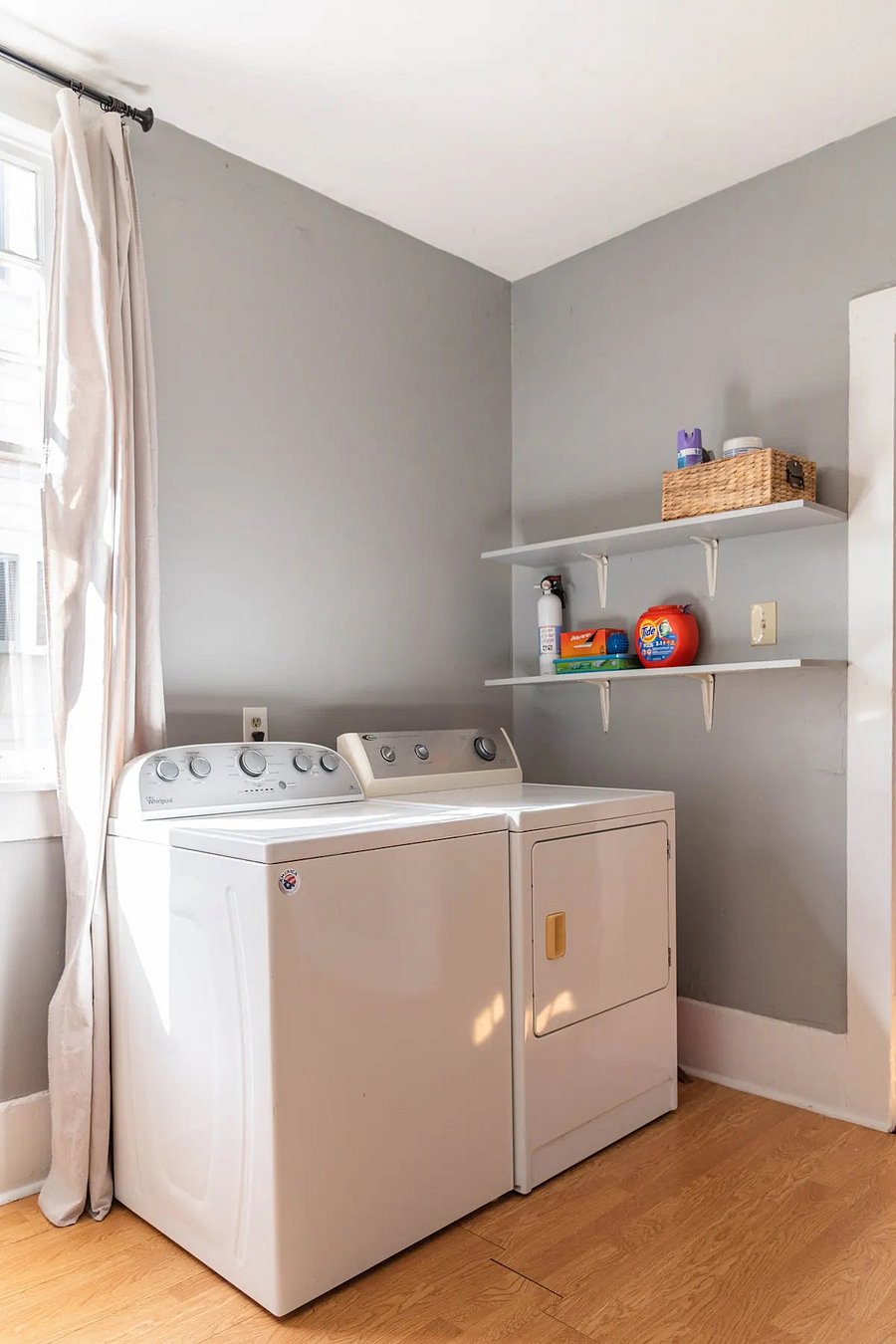 Fully equipped laundry in-home with detergent and laundry care included at move-in.