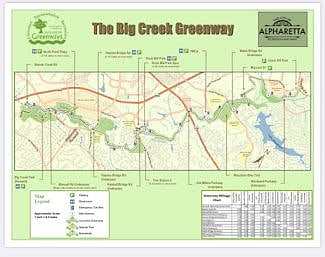 Map of Big Creek Greenway