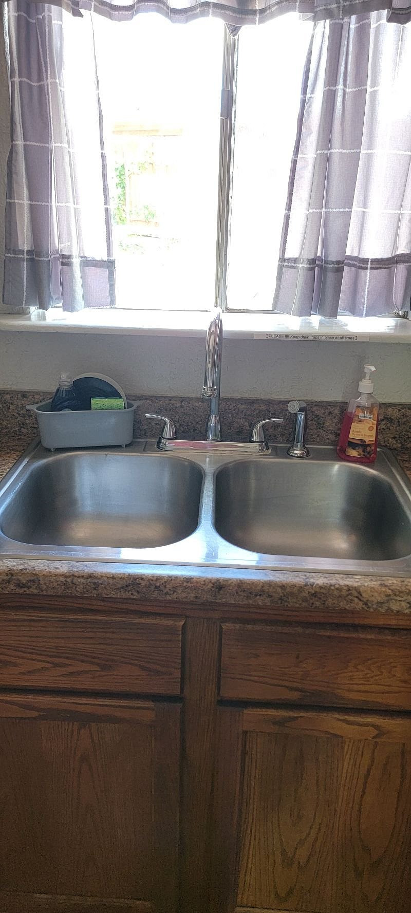 Double stainless sink kitchen