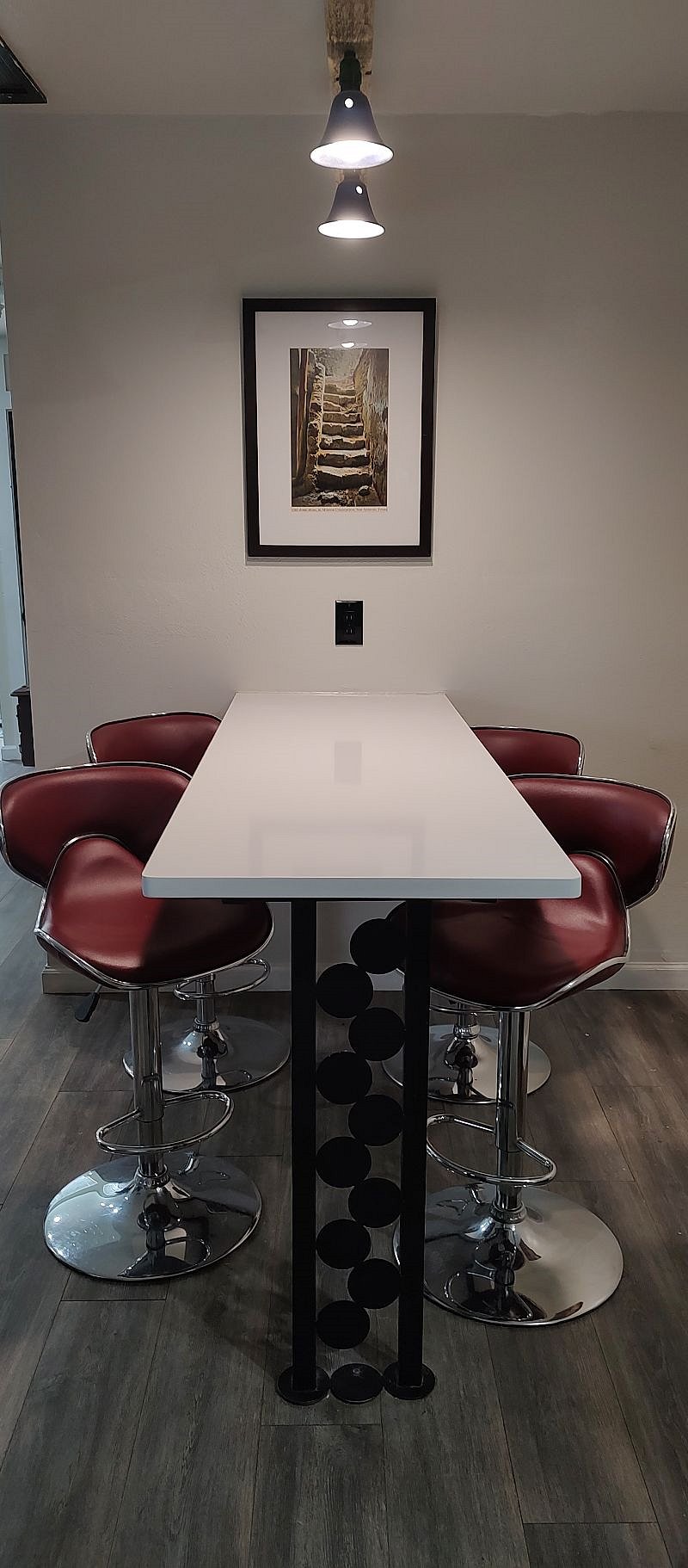 Custom quartz kitchen table