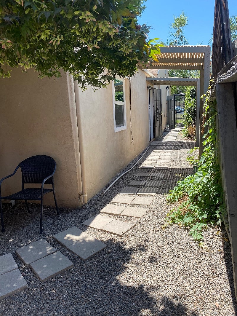 Walkway to laundry room