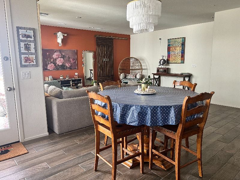 Shared living and dining space