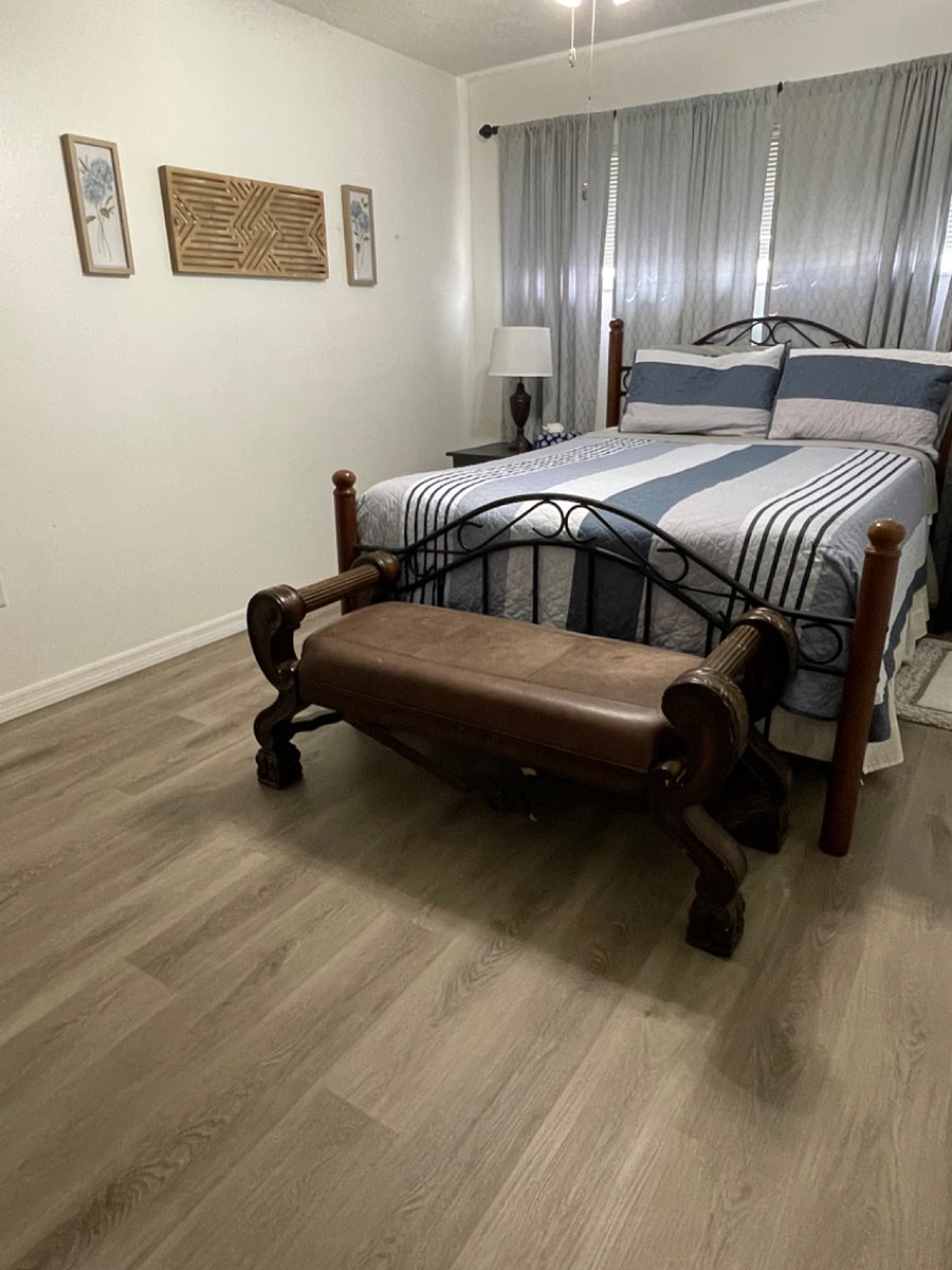 New flooring in unit.