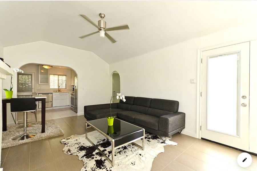 Front Door View of Modern Living room