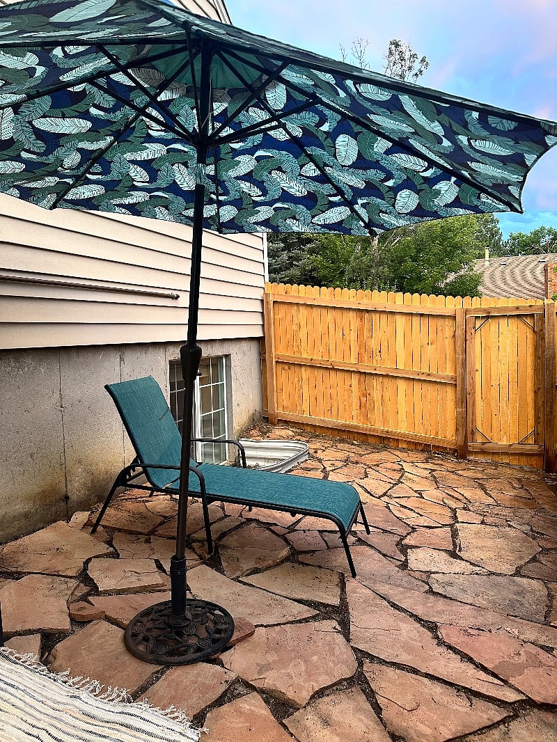 Patio is on the south side of the house and gets lots of sun