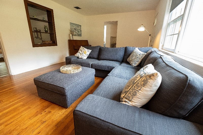 Brand new couch and throws