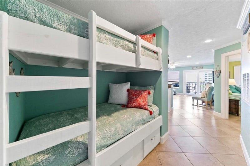 twin bunks in common area