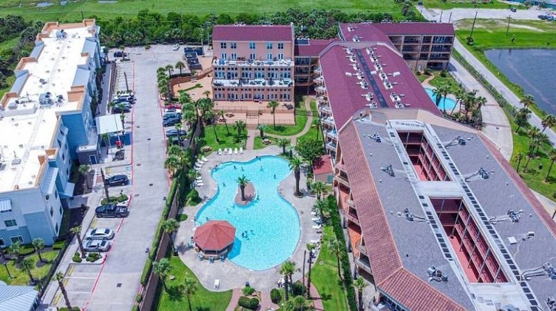 aerial view of condominium complex