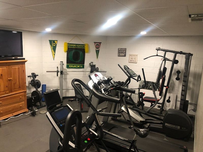 Our workout room, with Sauna