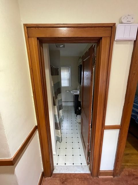 Full bathroom with ample storage