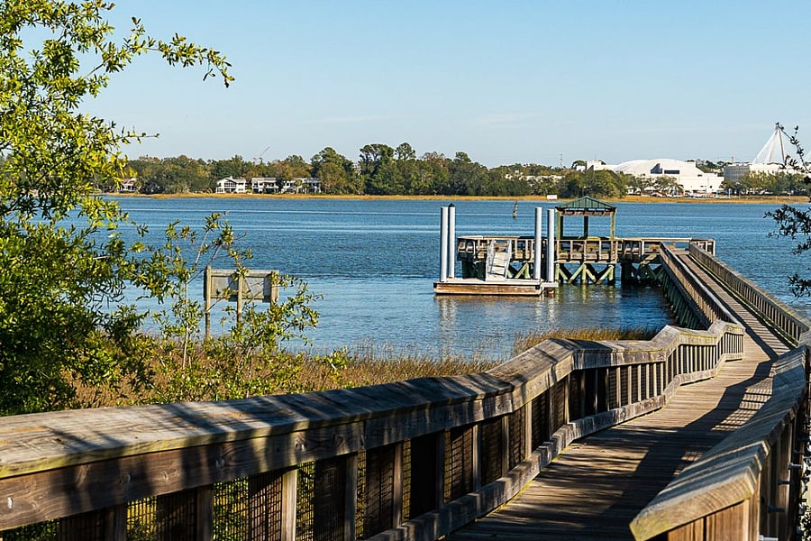 Higgins Pier is just a short 10-minute walk from the house.