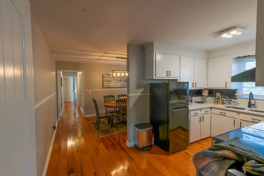 Kitchen and dining area