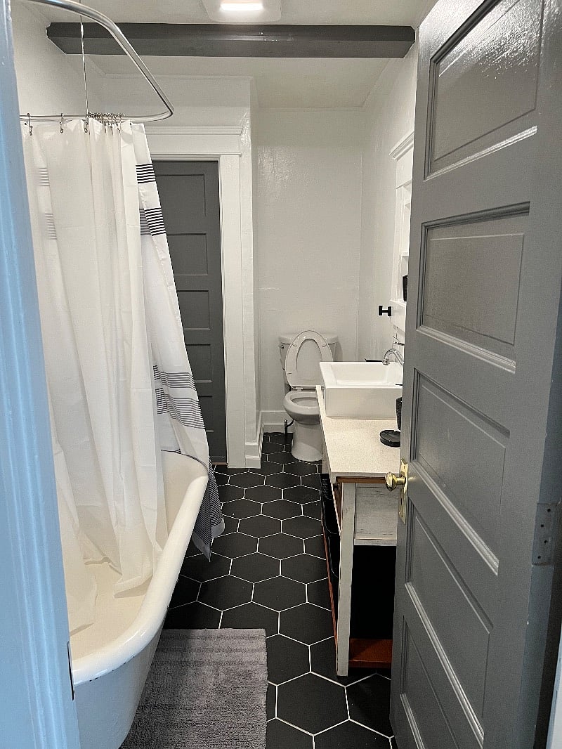 Enjoy a luxe bath in our clawfoot tub!