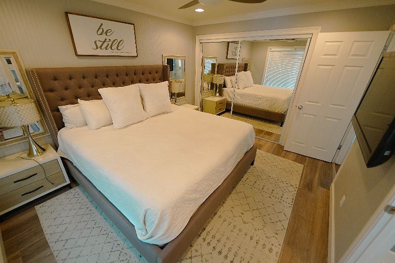 Master bedroom with ensuite bathroom