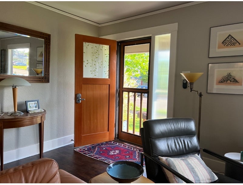 front door interior from living room
