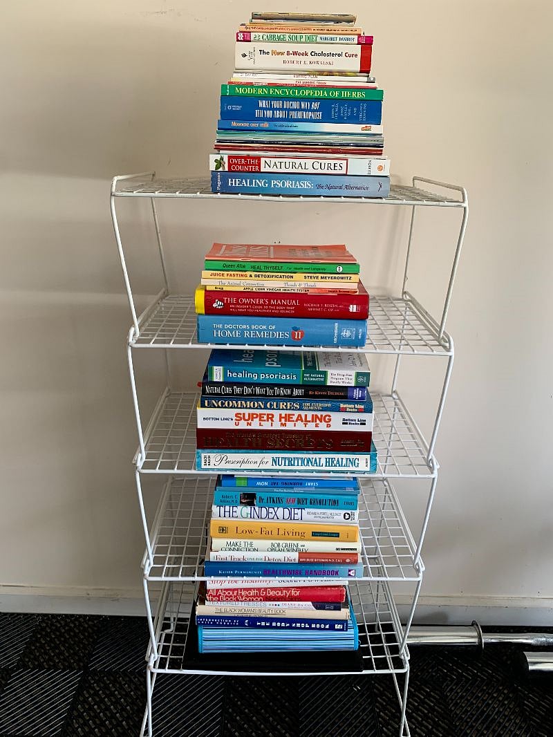 Many books and magazines to check out on health and fitness