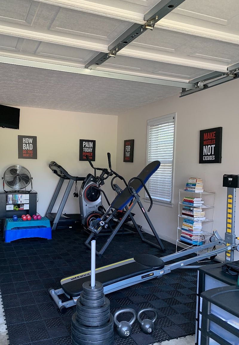 TV with all streaming channels in the gym