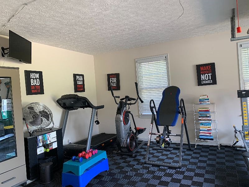 Enjoy watching your favorite program  on tv as you workout