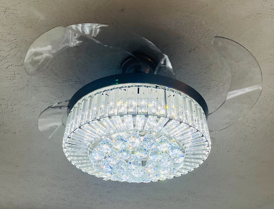 Crystal chandelier ceiing fan