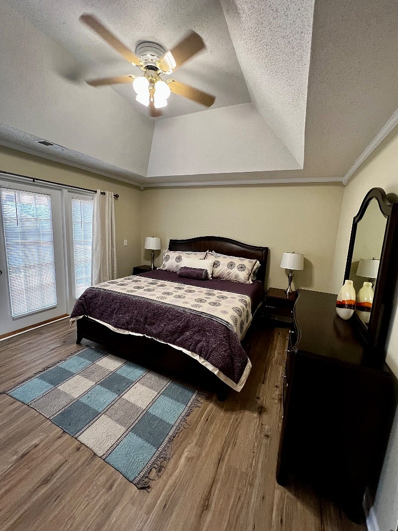 Master bedroom with french door