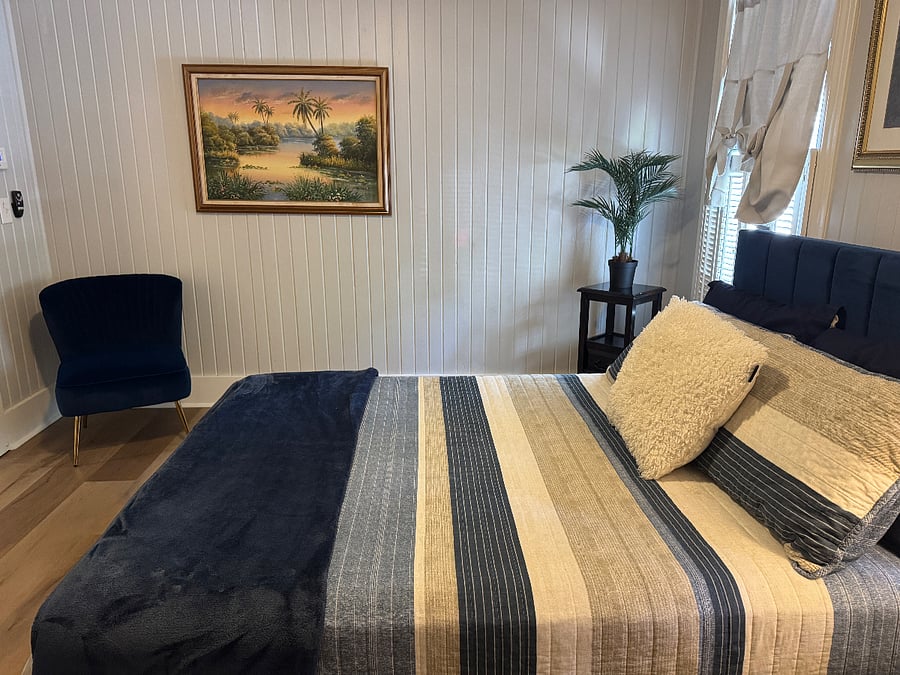 Quest bedroom with full size bed