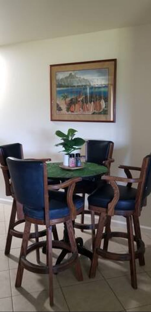 Bar height dining