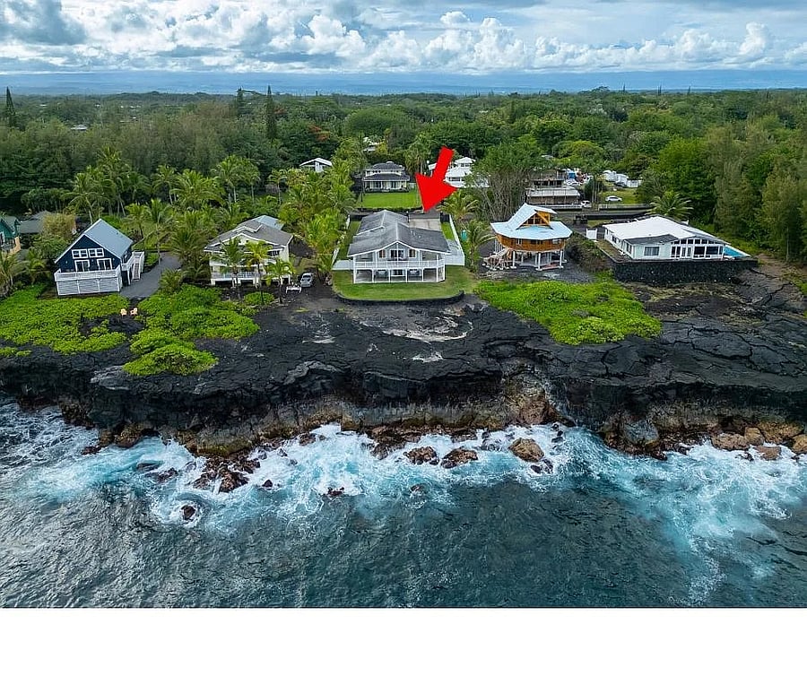 Arial view of home