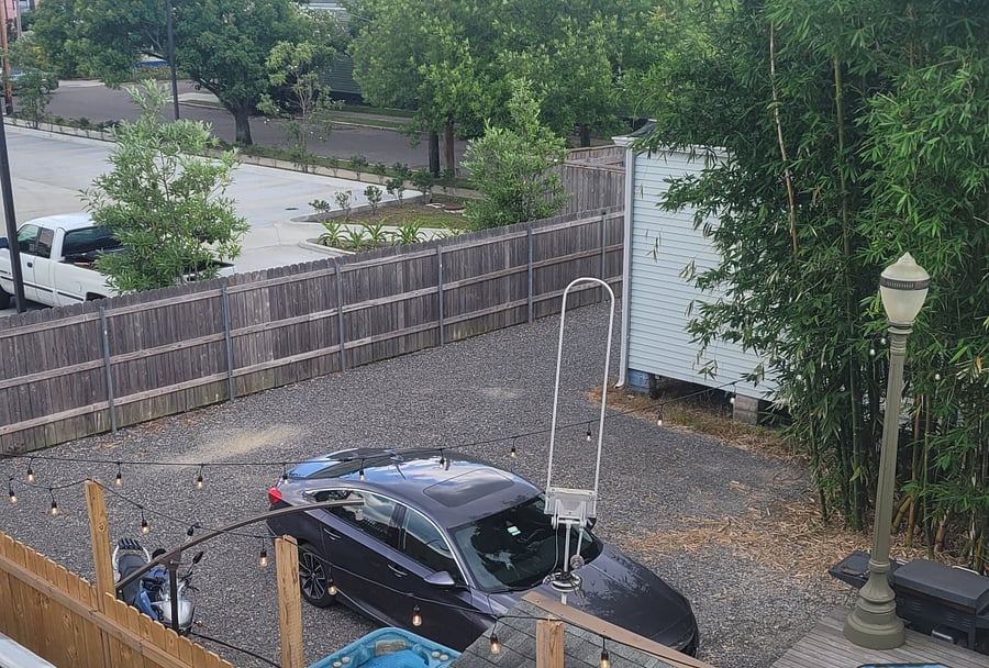 Gated Off Street Parking with
Entrance from Side Street