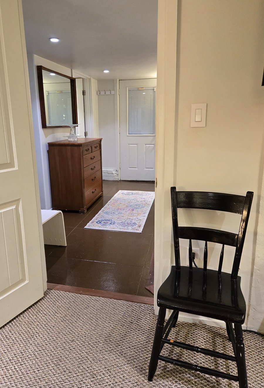 Front Hall with Lots of Storage
Bathroom to the Left of the Front Door