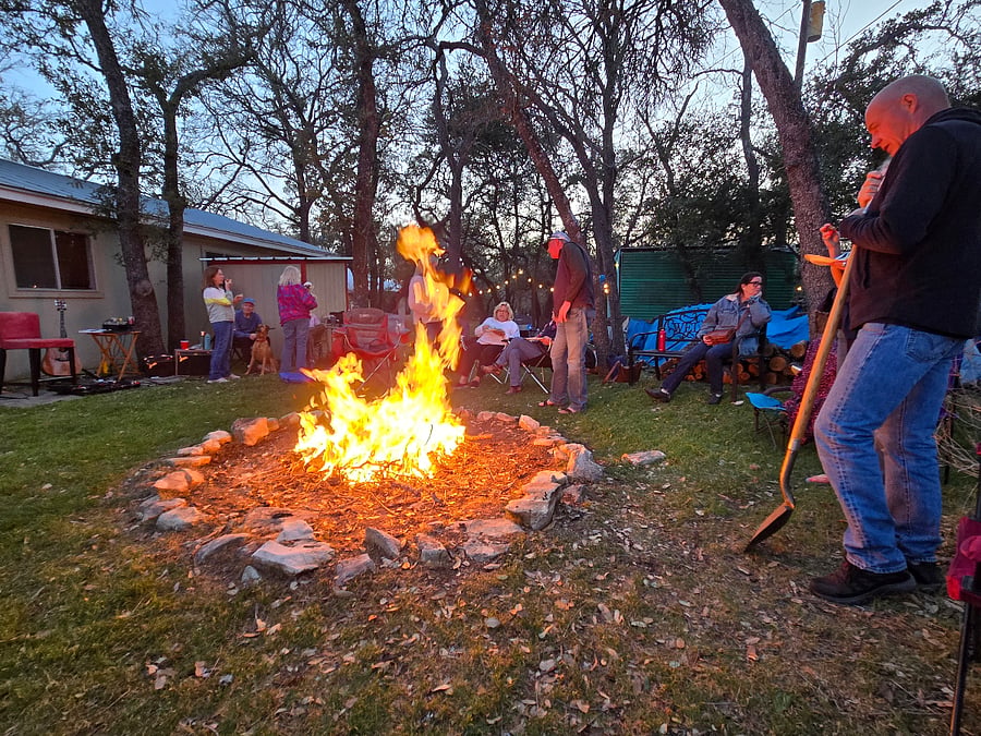 ENJOY THE BACK YARD WITH A BONFIRE