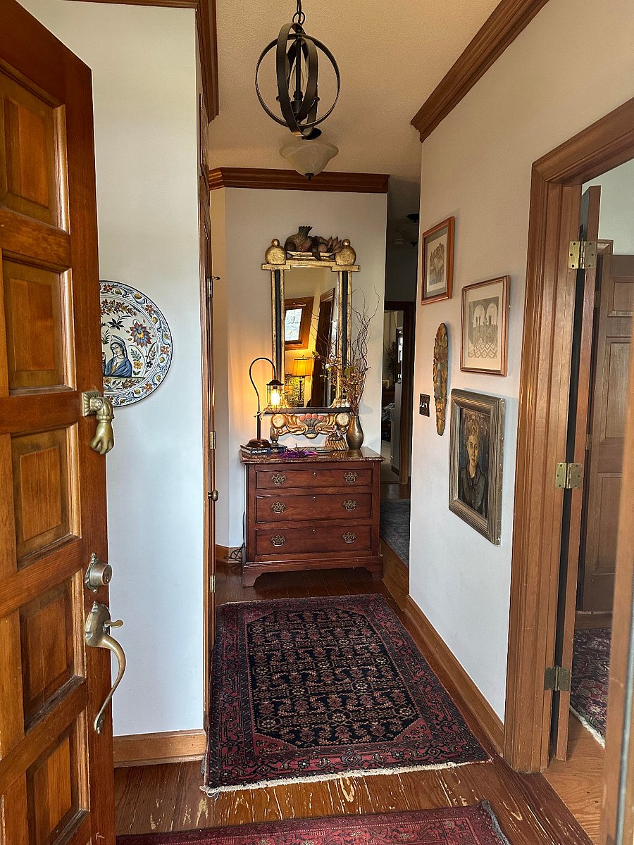View into front door of townhome.