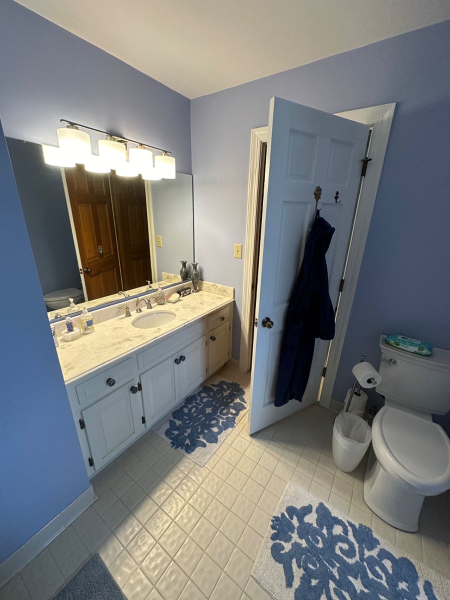Private bath for 2nd floor bedroom.  Bath and shower.