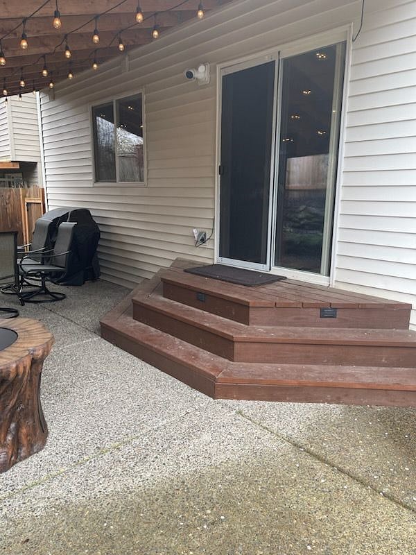 BACK SLIDER, STAIRS LEADING TO BACKYARD - NEWLY LANDSCAPED - TURF