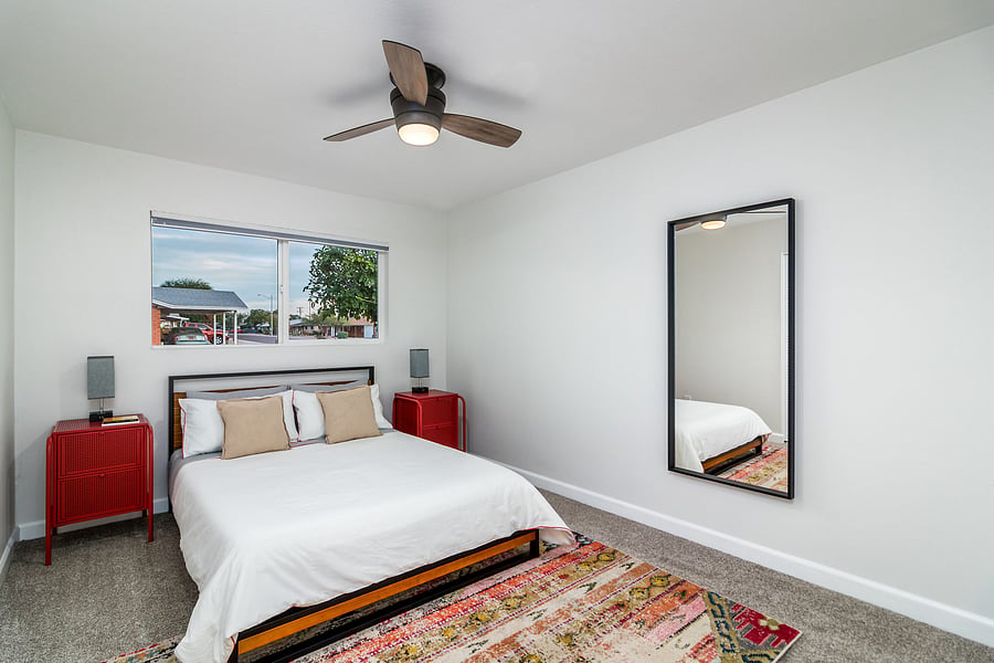 Bedroom 3: Queen Bed, large closet