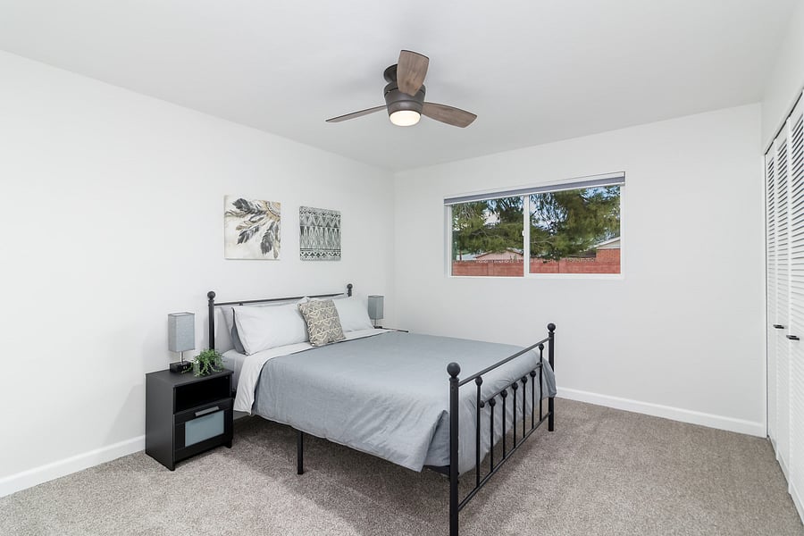Bedroom 3: Queen Bed, large closet