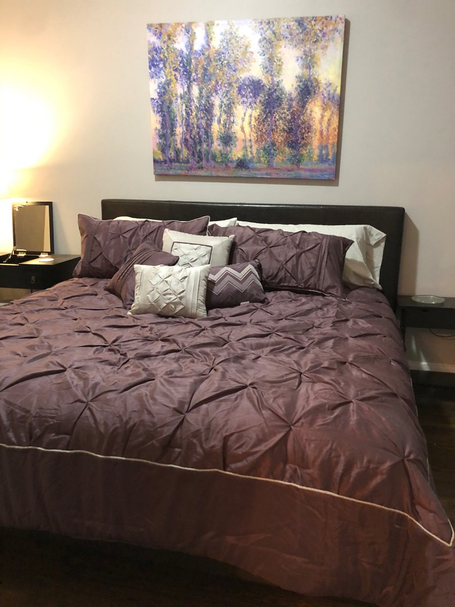 King bed in one bedroom