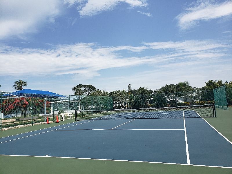 2 tennis courts.