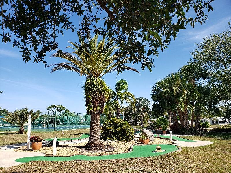 Putt putt mini golf clubs, balls and score sheets provided.