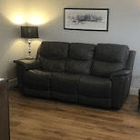 Power reclining sofa with usb connection.