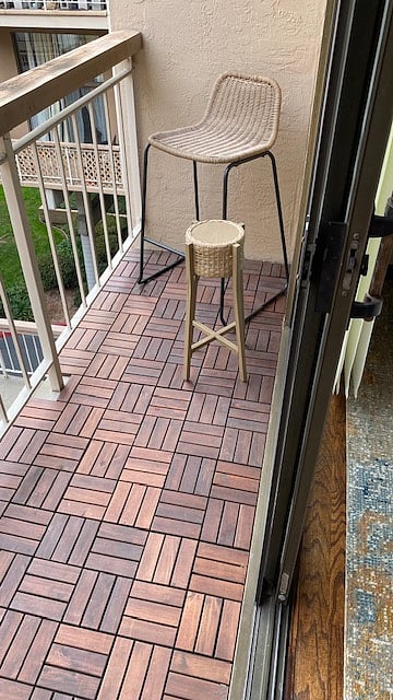 Enjoy some fresh air outside your unit on this quaint patio.