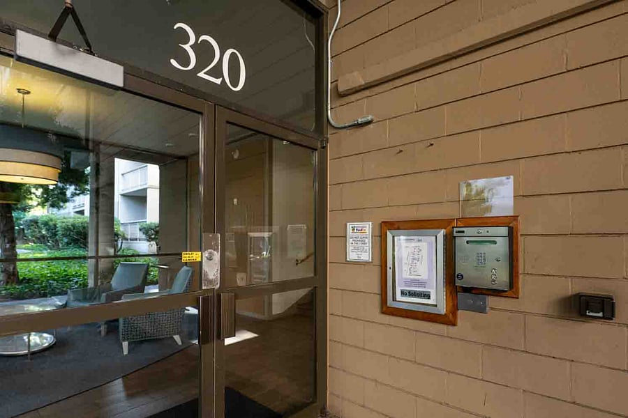 Secured lobby enterance.