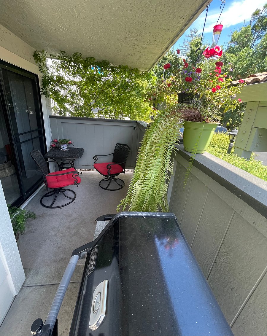 Patio Sitting Area & Weber Gas BBQ